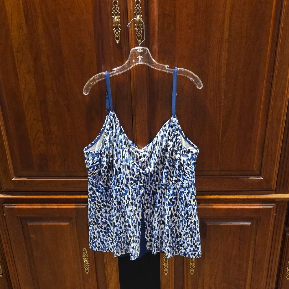 Blue Patterned Women's Top